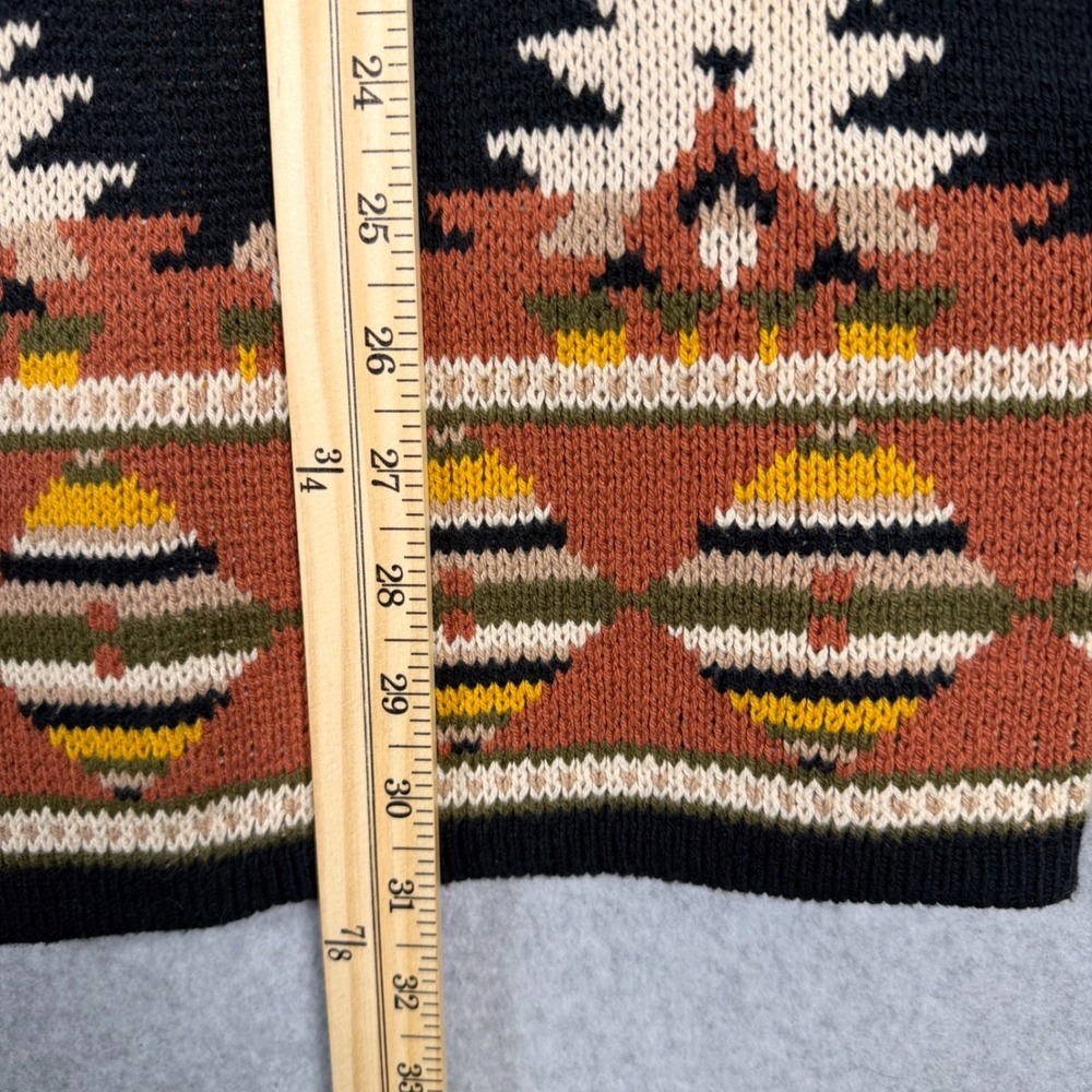 Lucky Brand Cardigan Sweater Womens S Multicolor Southwestern Aztec Boho Western - Picture 10 of 12